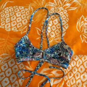 purple blue and white jolyn swim top